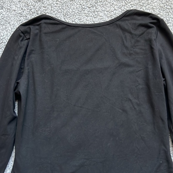 Long Sleeve Square Neck Thong Bodysuit - Picture 10 of 11